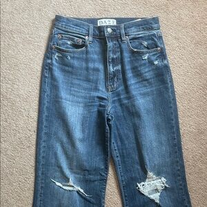 Daze Women's Distressed wide leg Blue Jeans size 28